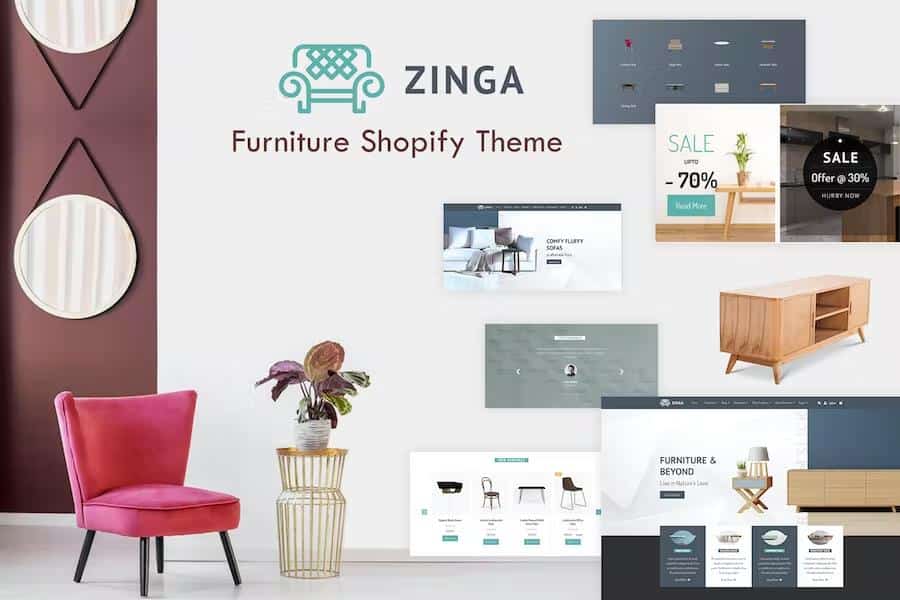 Zinga - Interior Store, Furniture Shopify Theme
