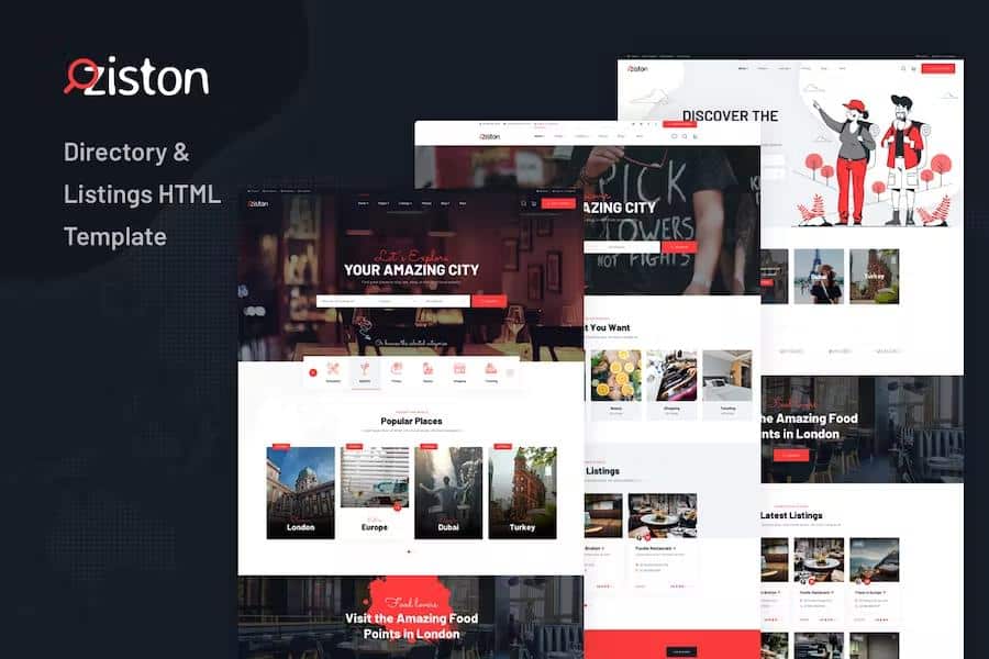 Ziston - Directory & Listings HTML Template