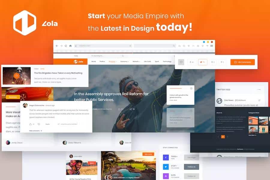 Zola - Magazine News HTML5 Template