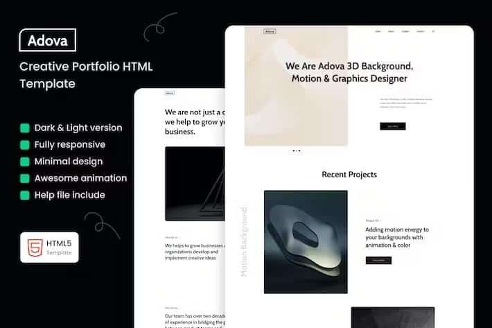 Adova - Creative Portfolio Template
