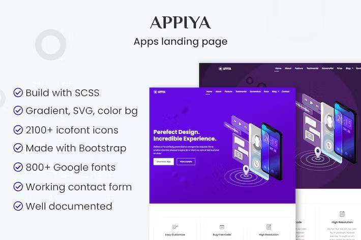 Appiya - App Landing Page