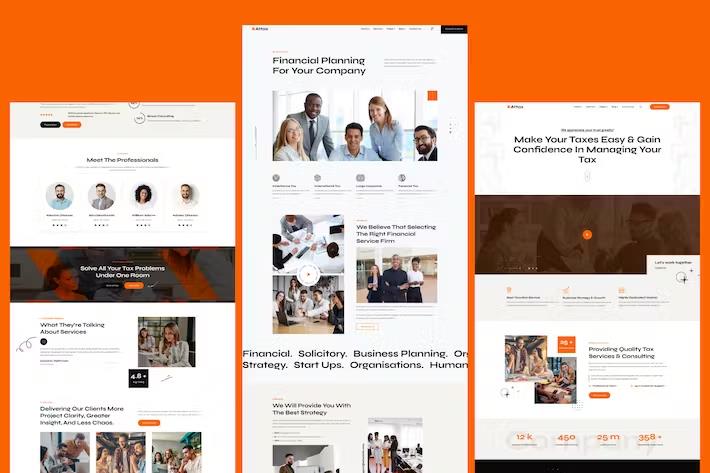 Attax - Tax Advisor Consulting HTML Template product preview