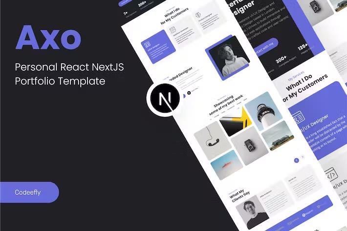 Axo personal portfolio React NextJS Template