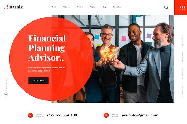 Barnix - Business & Financial HTML Template product preview