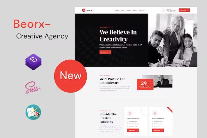Beorx - Creative Agency Bootstrap Template