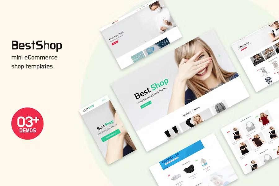 Bestshop - One Page Mini eCommerce Shop Templates listing image