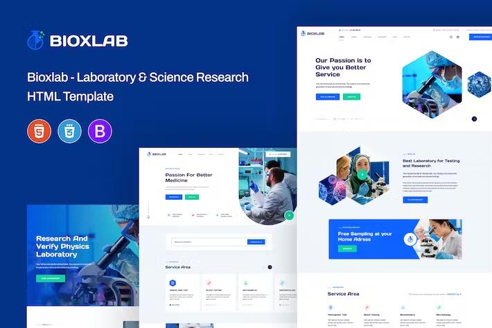 Bioxlab - Laboratory & Science HTML5 Template