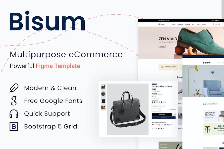 Product preview supplied for Bisum - eCommerce Bootstrap 5 HTML Template