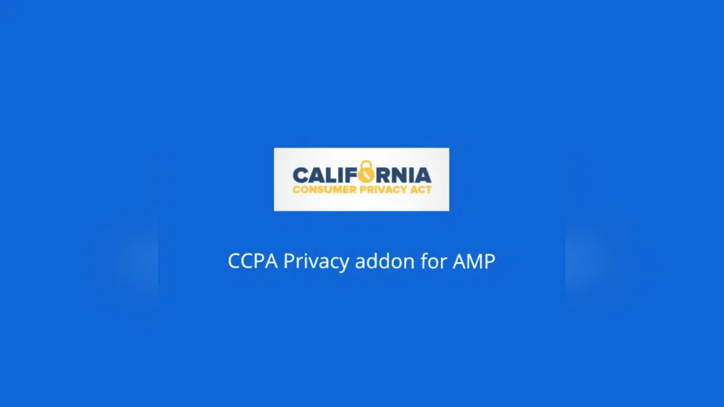 CCPA for AMP product preview