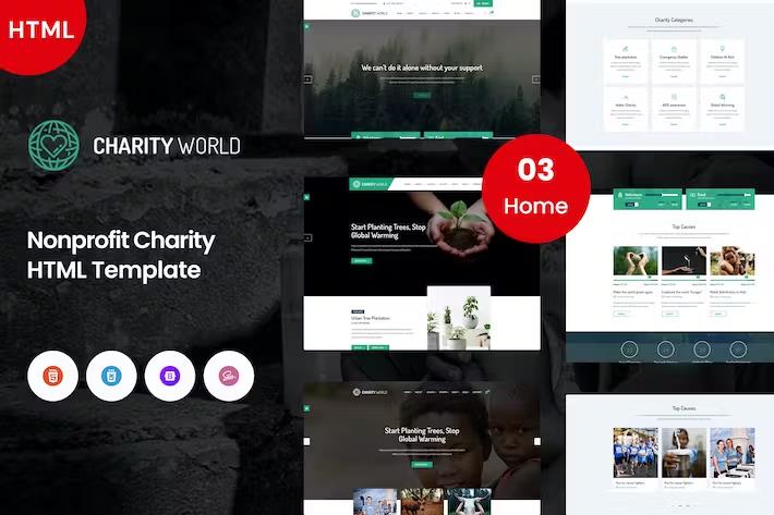 Product preview supplied for Charity World - Crowdfunding & Nonprofit