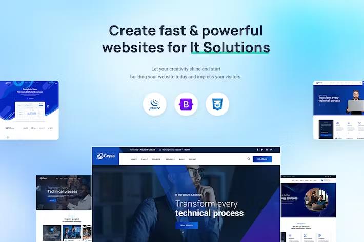 Product preview supplied for Crysa - Technology & IT Solutions Template