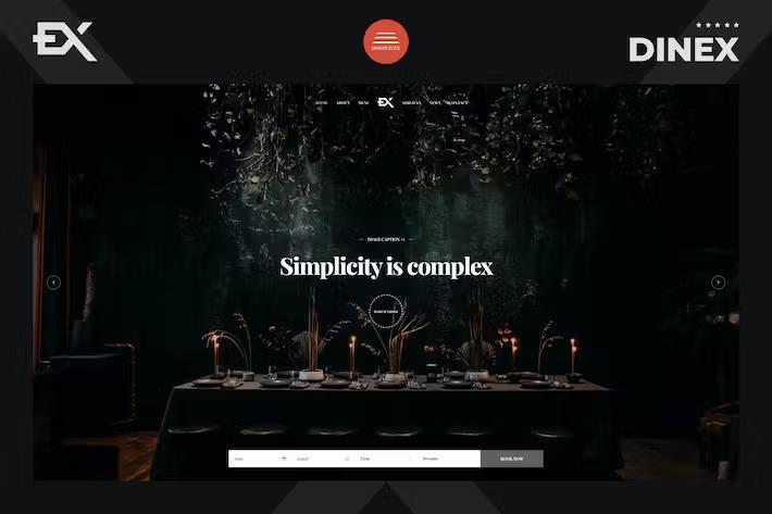 Dinex - One Page Restaurant Template