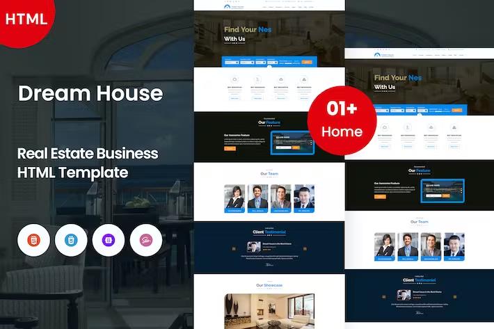 Dream House | Real estate HTML template product preview