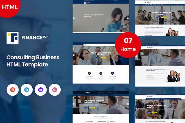 Product preview supplied for Finance Top - Consulting & Business Template