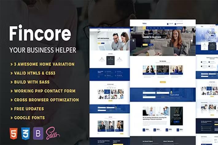 Fincore - Consulting & Business Template product preview