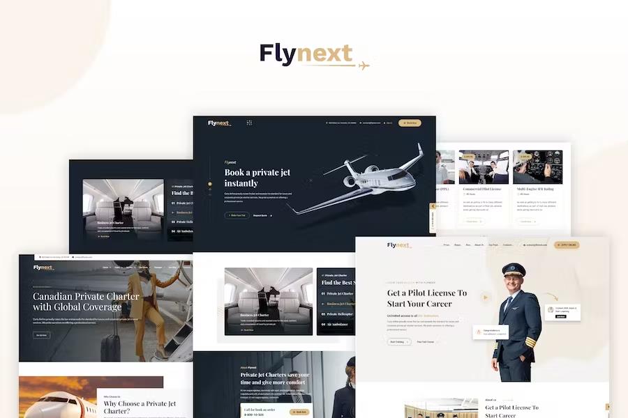 Flynext – Private Airlines Charters HTML Template listing image