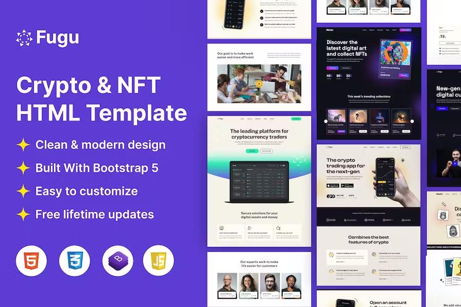 Preview image for Fugu - NFT & Crypto Html Template