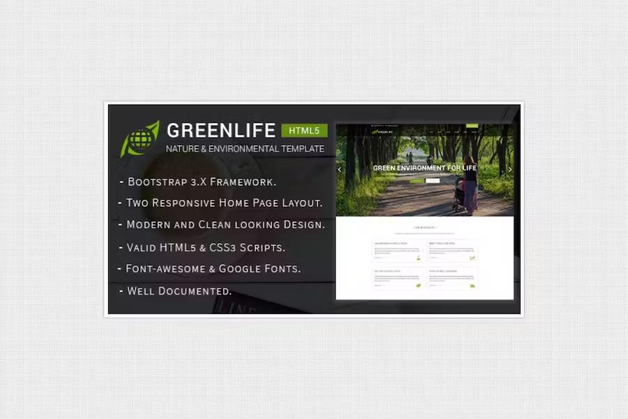 Greenlife - Nature & Environmental Template listing image