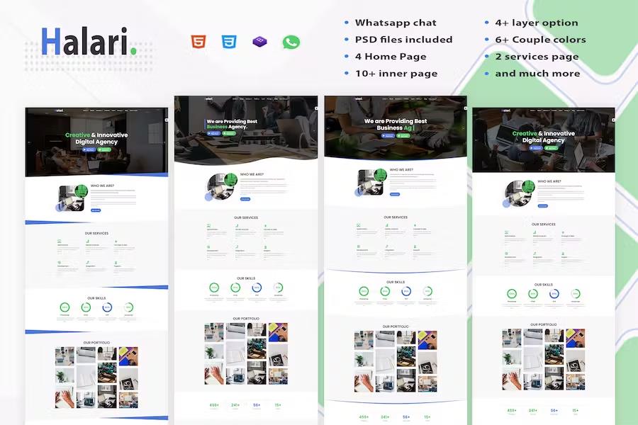 Halari – Business Agency Consulting HTML Template product preview