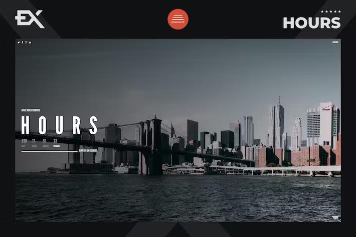 Hours - Responsive Coming Soon Page product preview