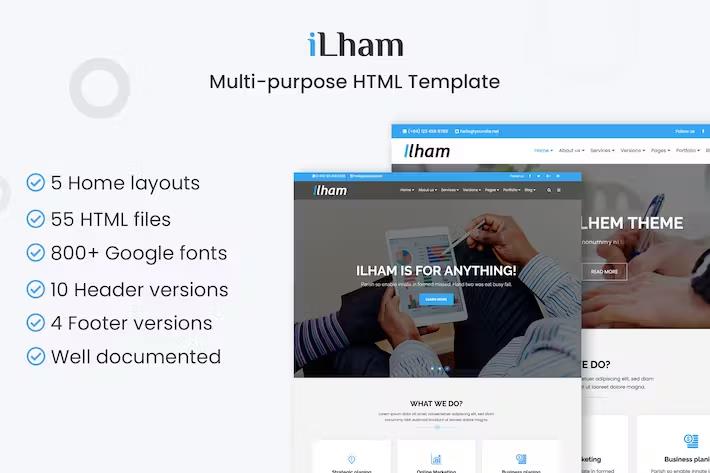ILHAM - Multi-purpose HTML Template