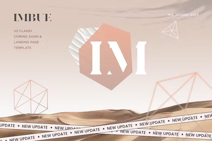 Product preview supplied for Imbue - Classy Coming Soon & Landing Page Template