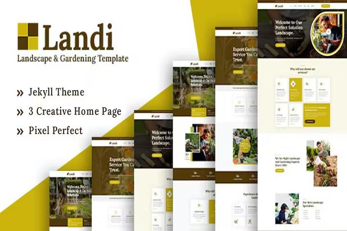 Preview image for Landi - Landscape Gardening Jekyll Theme