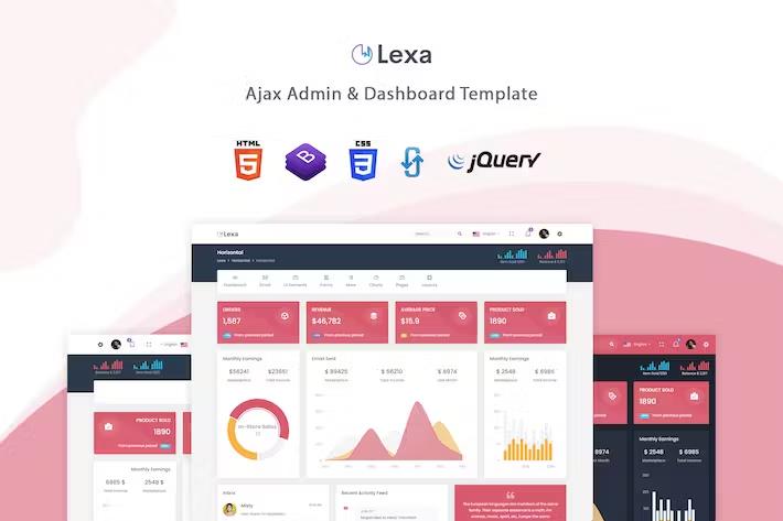 Lexa - Ajax Admin & Dashboard Template