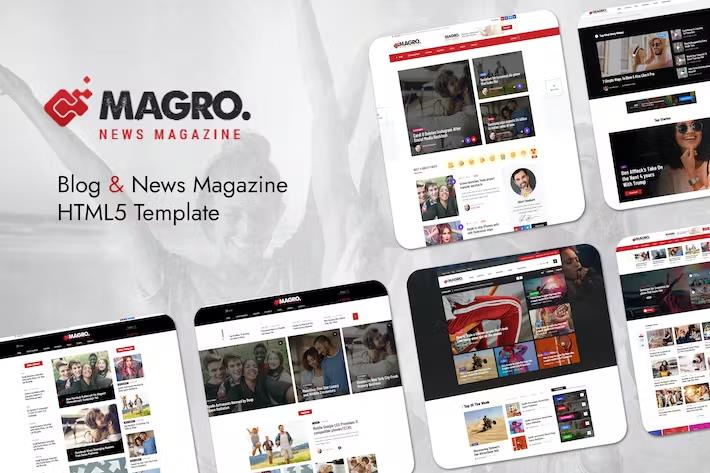 Magro - News Magazine & Blog Responsive Template product preview