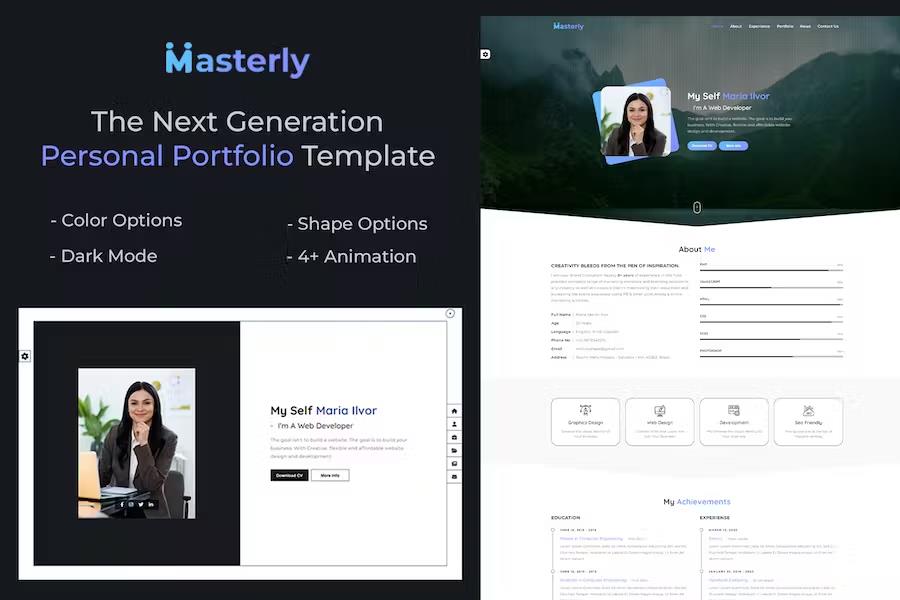 Masterly - Personal Portfolio HTML Template