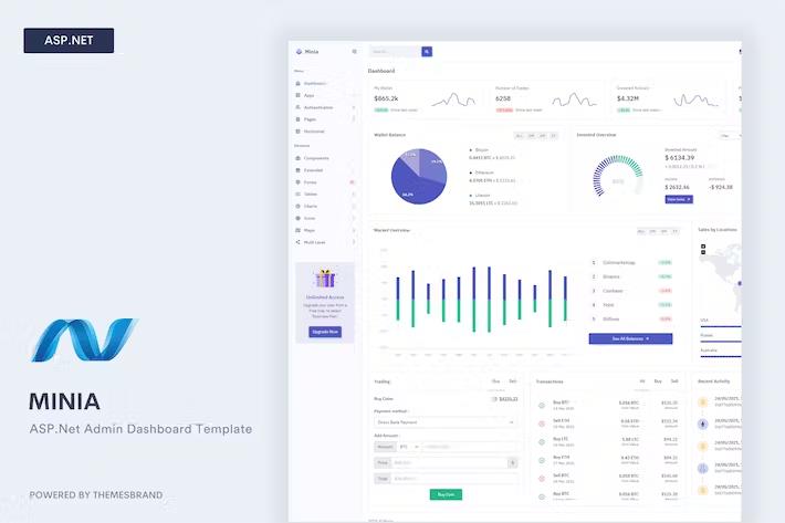 Minia - ASP.Net Admin Dashboard Template