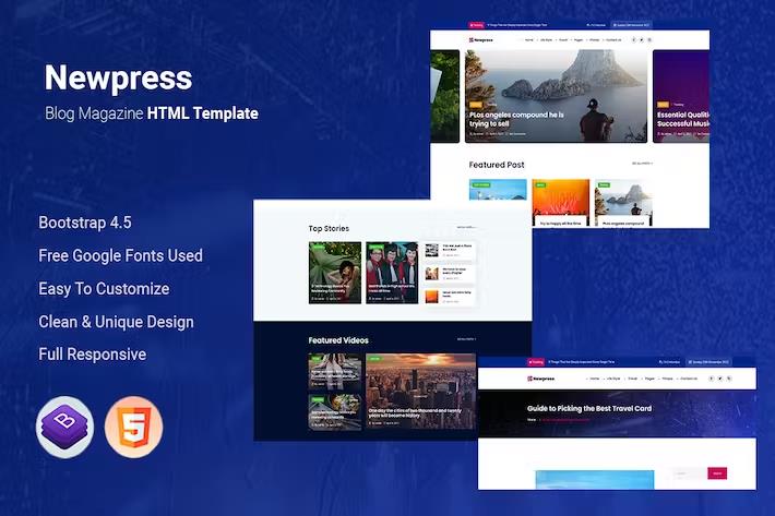 Newpress - Blog Magazine HTML Template listing image