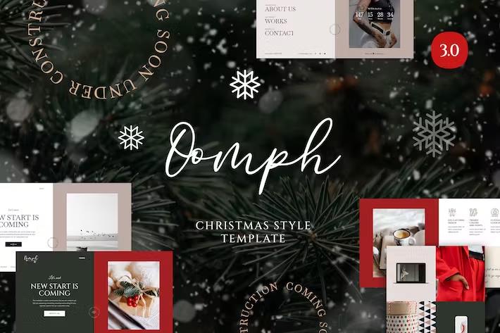 Oomph - Christmas Style One Page Template