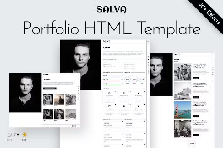 Preview image for Personal Portfolio Html Template - Salva