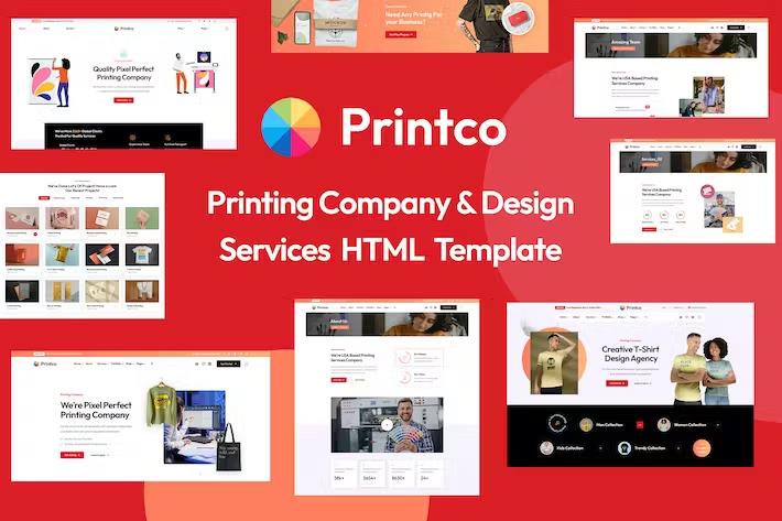 Preview image for Printco - Printing Company & Service HTML Template