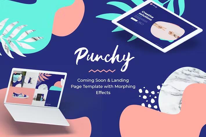 Preview image for Punchy - One Page Template with Morphing Effects