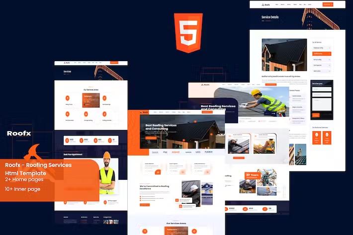 Roofx - Roofing Services HTML Template listing image