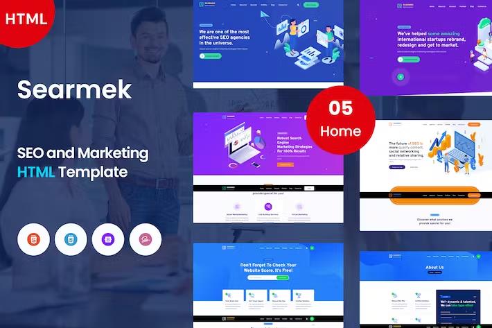 Product preview supplied for Searmek - SEO and Marketing Template