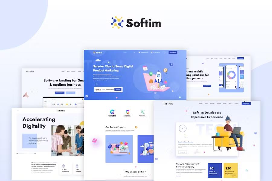 Product preview supplied for Softim - IT Solution Saas Startup HTML Template