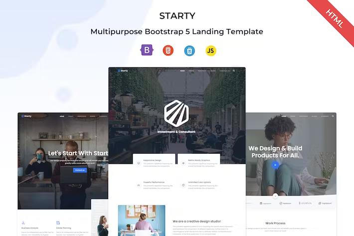 Starty - Multipurpose Bootstrap 5 Landing Template