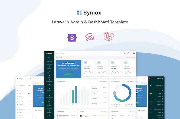 Symox - Laravel 9 Admin & Dashboard Template listing image