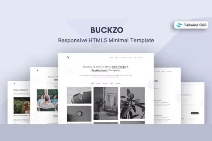 Tailwind CSS 3  Minimal Template - Buckzo