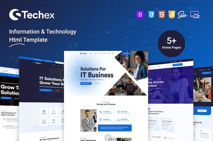 Preview image for Techex - Information & Technology HTML Template