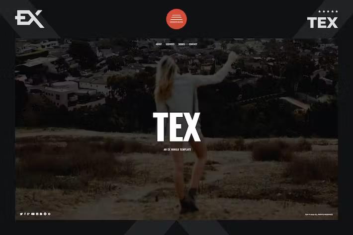 Product preview supplied for Tex - Creative One Page Portfolio Template