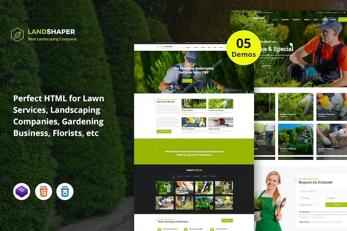 The Landshaper - Gardening and Lawn HTML Template