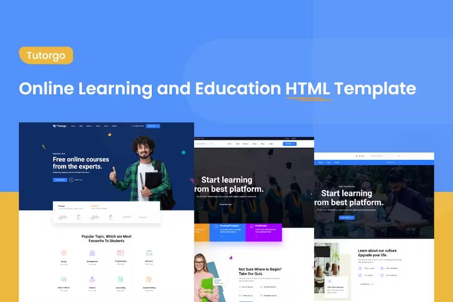Tutorgo - Online Learning Education HTML Template product preview