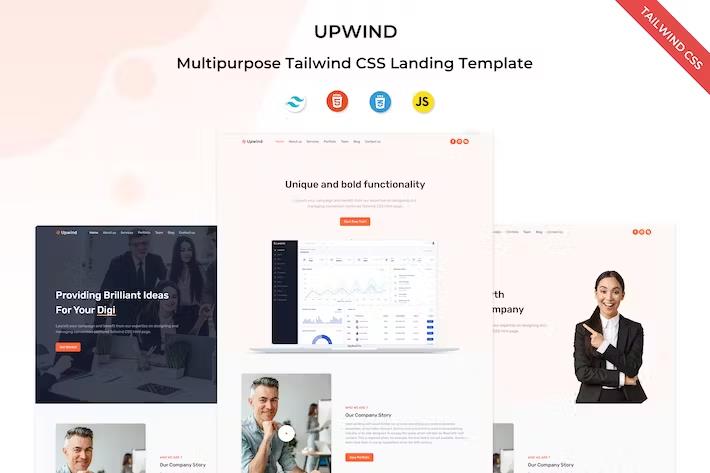 Upwind - Tailwind CSS Landing Template