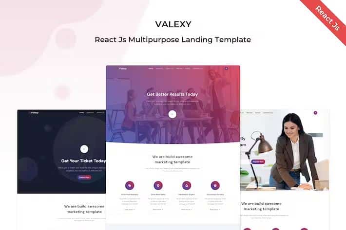 Valexy - React Js Landing Page Template