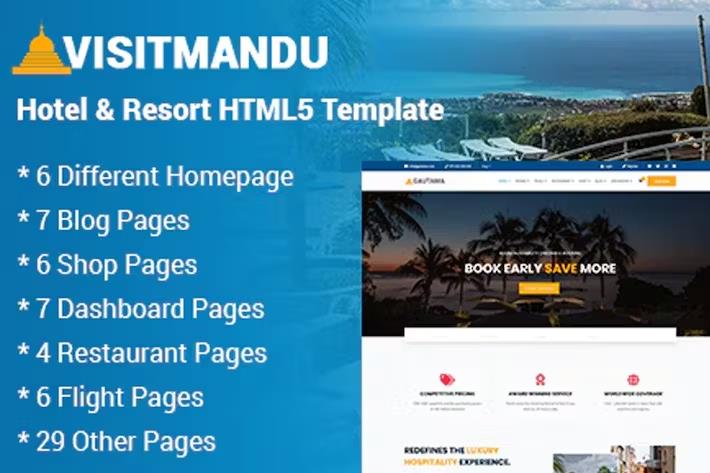Visitmandu - Hotel & Resort HTML5 Template