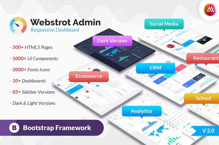 Product preview supplied for Webstrot Admin Panel Bootstrap Dashboard Template